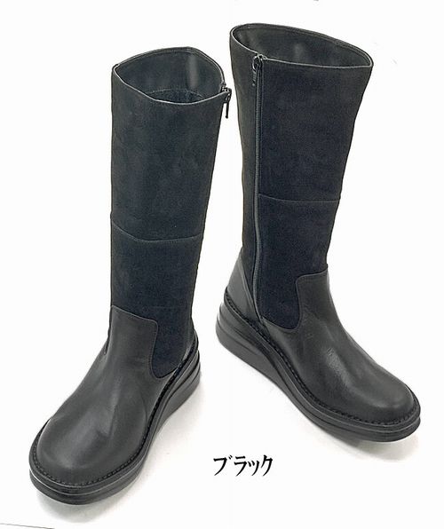 【商品説明】コンビレザーロングブーツ【ブランド名】IN CHOLJE【サイズ･容量】22.0cm〜24.5cm踵高:約5cm筒丈:踵部分から30cm(計測サイズ23.0cm)底最大幅:約10cm※当商