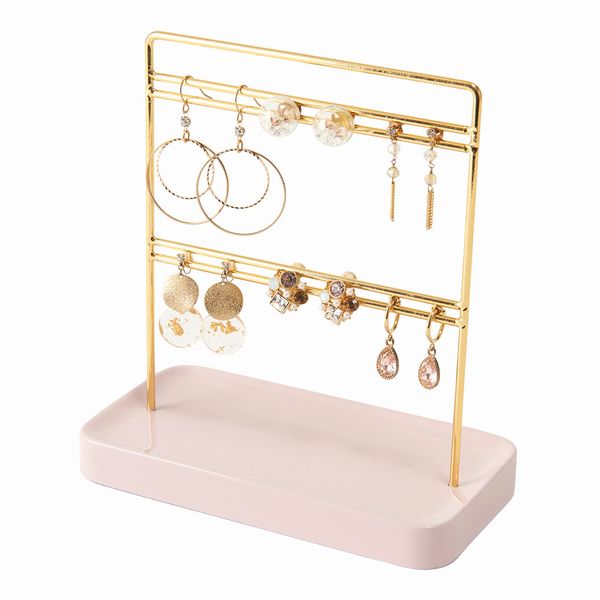 【商品説明】Desktop Collectionピアス & amp;イヤリングスタンド&star;見せる収納Desktop Collectionピンクのベースにゴールドの組み合わせが、