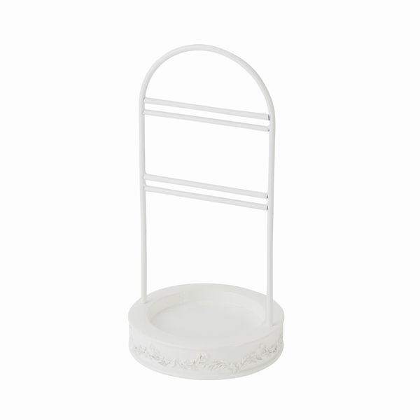 【商品説明】Desktop Collectionピアス & amp;イヤリングスタンド&star;見せる収納Desktop Collectionホワイトベースにリーフ模様のデザインが上